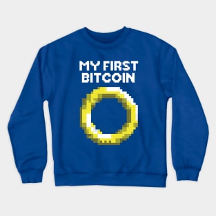 My first bitcoin - Blue Hedghog Crewneck Sweatshirt